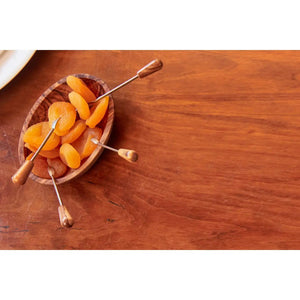 Verve Culture Italian Olivewood Appetizer Forks (Set of 6)