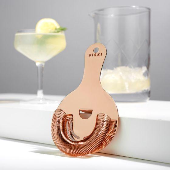 Viski Hawthorne Strainer: Copper