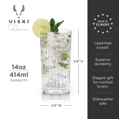 Viski Reserve Glasses (Set of 4): Highball