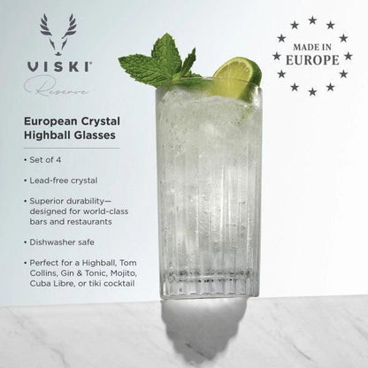 Viski Reserve Glasses (Set of 4): Highball