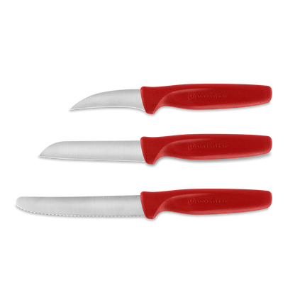 Wusthof Paring Knife Set (3 Piece): Red