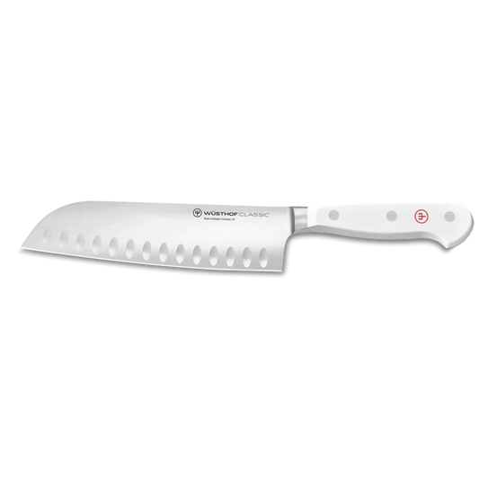 Wusthof Classic White 7" Santoku, Hollow Edge