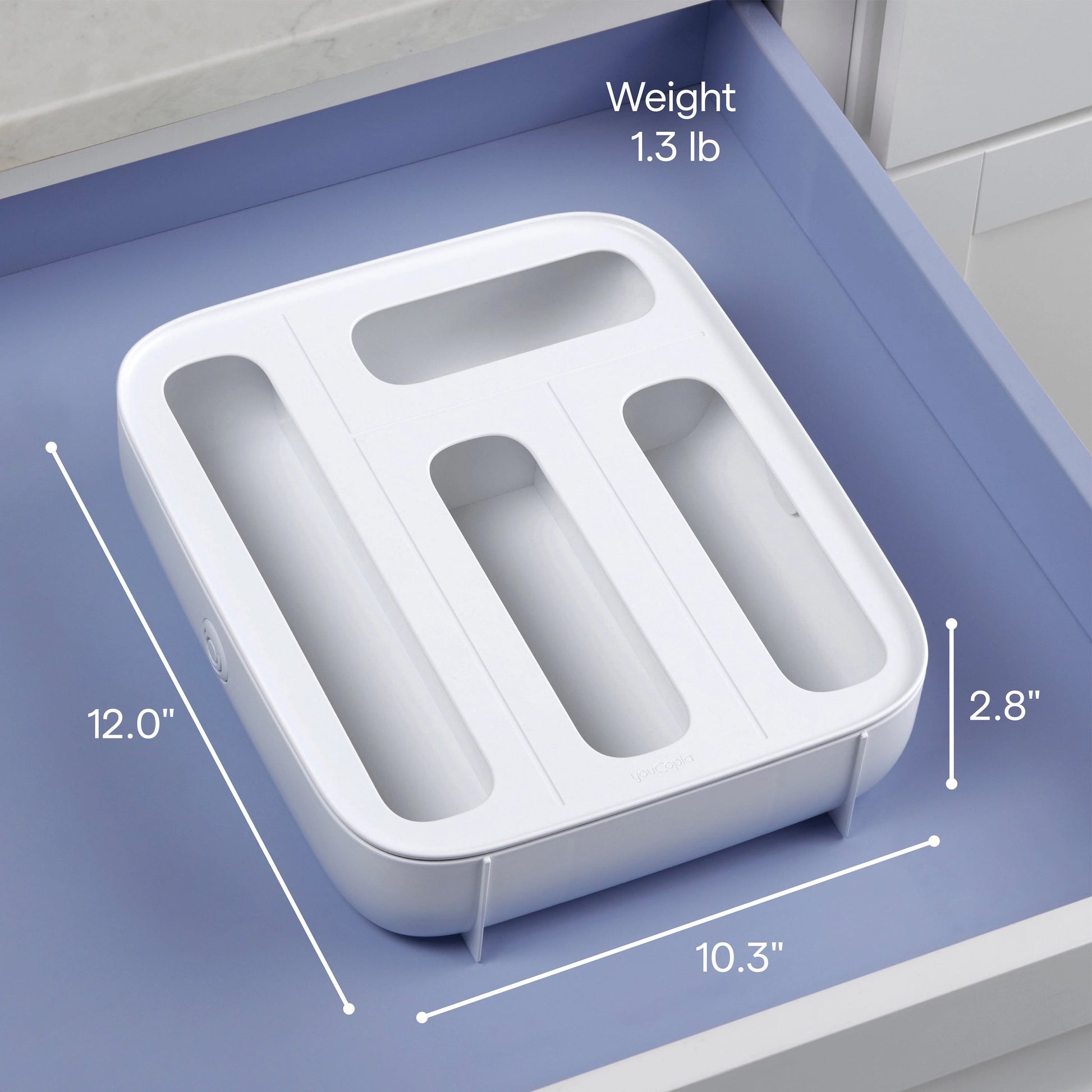 YouCopia Storabag™ Drawer Food Bag Dispenser, 4-Slot