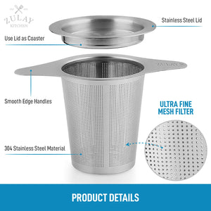 Zulay Kitchen Stainless Steel Tea Filter