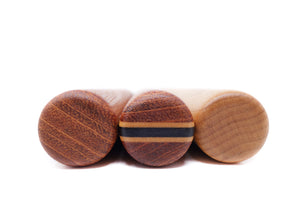 Earlywood Dumpling Pin: Jatoba, Ebony, Maple Stripe