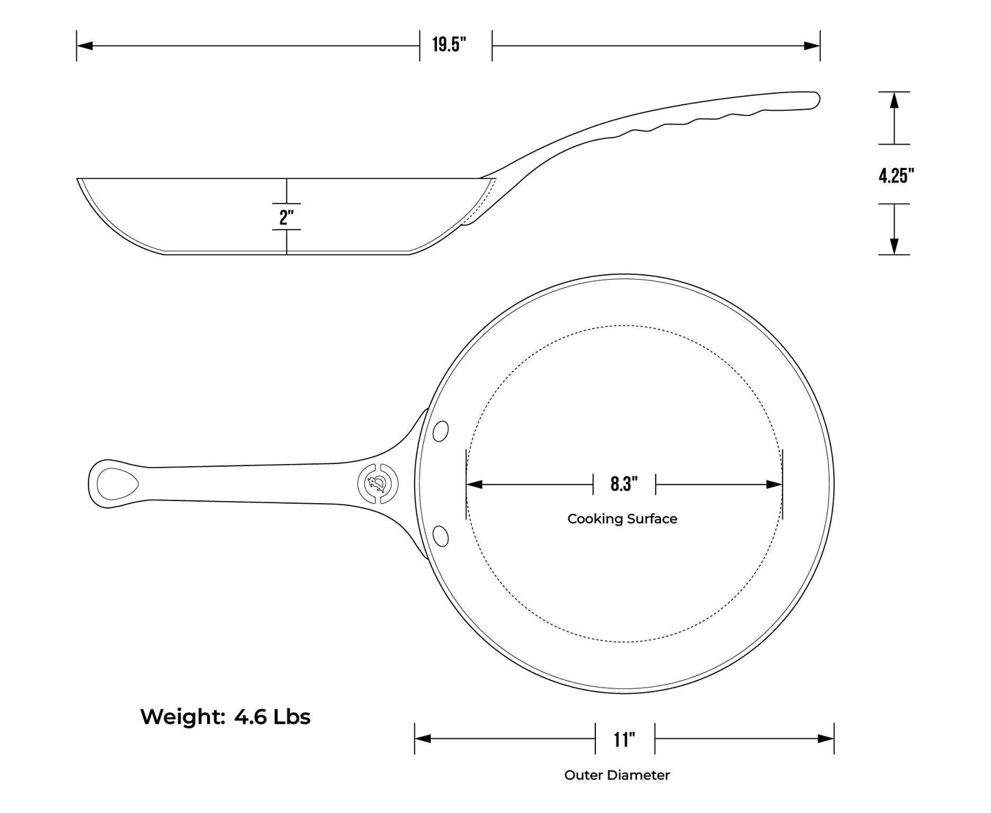 de Buyer MINERAL B PRO Carbon Steel Fry Pan: 11"