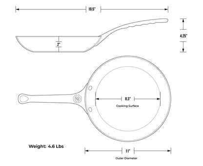 de Buyer MINERAL B PRO Carbon Steel Fry Pan: 11"