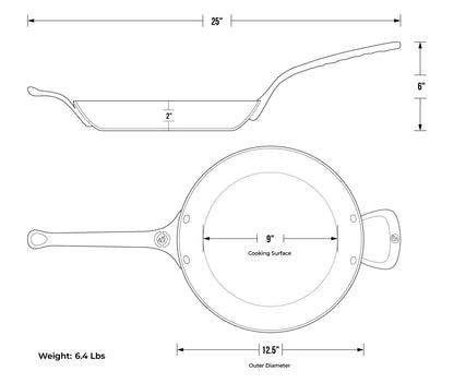 de Buyer MINERAL B PRO Carbon Steel Fry Pan: 12.5"