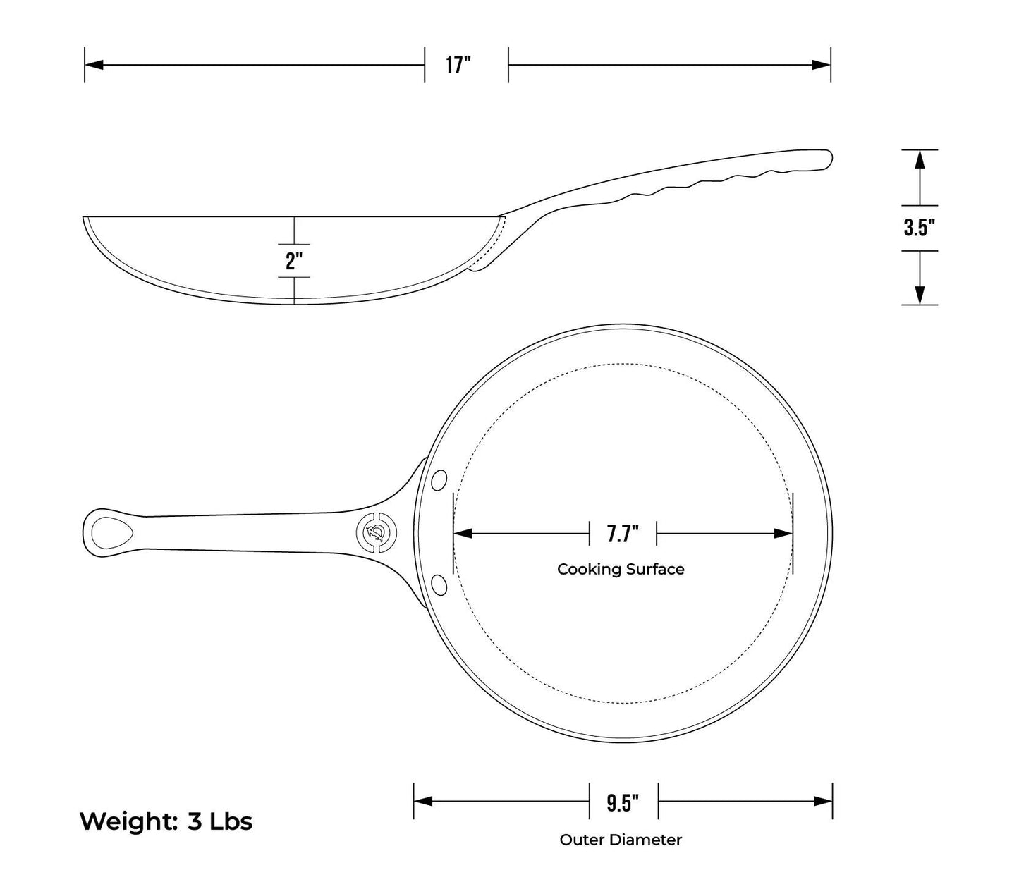 de Buyer MINERAL B PRO Carbon Steel Omelette Pan:  9.5"