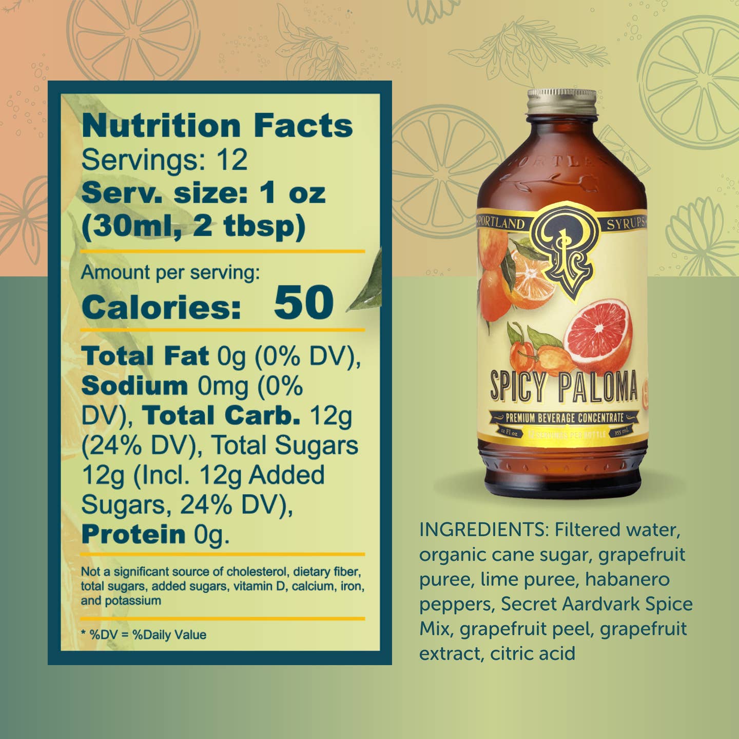 Portland Syrups Spicy Paloma Syrup