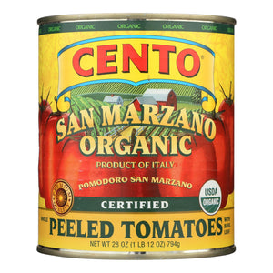 Cento Certified Organic San Marzano Whole Peeled Tomatoes, 28oz,