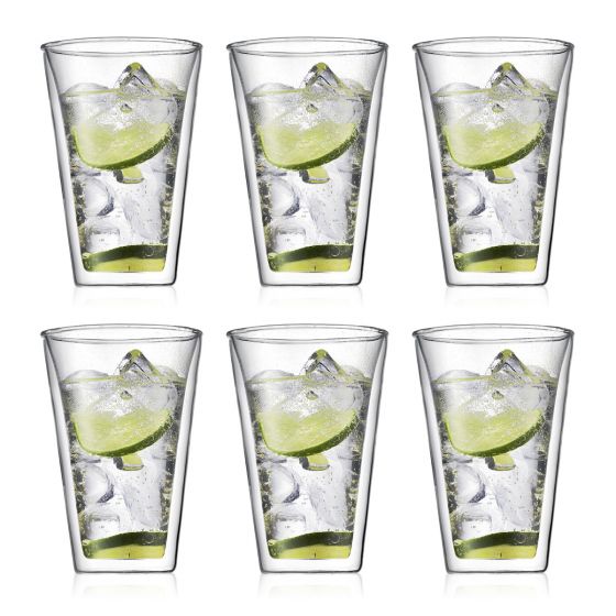 Bodum Canteen Double Wall Glass with Handle 13.5oz - Set of 2