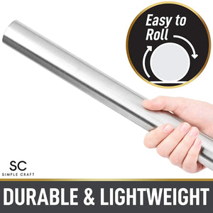 Zulay Kitchen Stainless Steel Rolling Pin: 16"