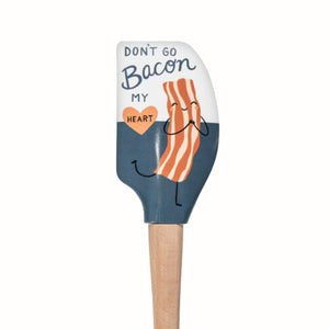 Tovolo Wood Handled Spatula: Bacon My Heart