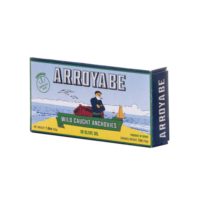 Arroyabe Wild Caught Anchovies in Olive Oil, 1.8oz