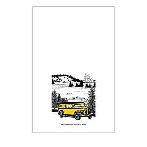 Corvidae Tea Towels: Yellowstone National Park - Zest Billings, LLC