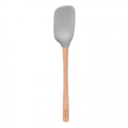 Tovolo Flex-Core Wood Handle Spoonula: Oyster Gray