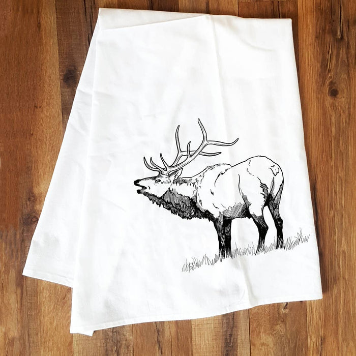 Corvidae Tea Towel: Elk