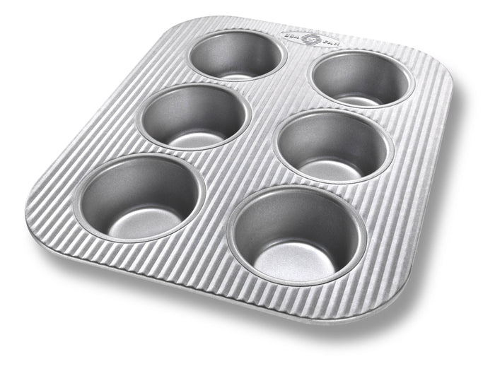 USA Pan Muffin Pan: 6 cup, Toaster Size