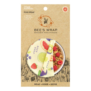Bee's Wrap: Assorted Set of 3 (S,M,L), Fresh Fruit