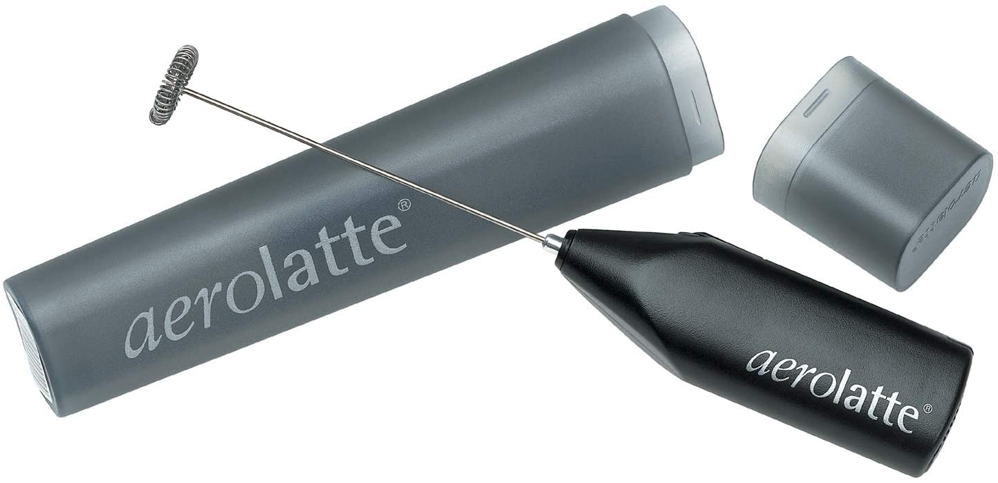 Aerolatte Milk Frother to Go with Travel Storage Case, The Original Steam-Free Frother, White