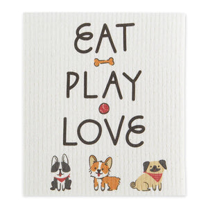 DII Swedish Dishcloth: Eat Play Love