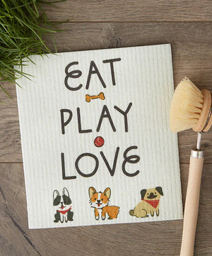 DII Swedish Dishcloth: Eat Play Love