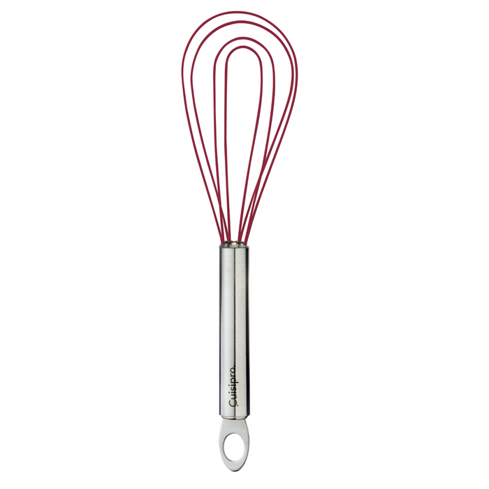 Cuisipro Whisk, Flat: 10", Silicone Red