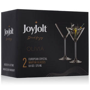 JoyJolt Olivia Martini Glasses (Set of 2)