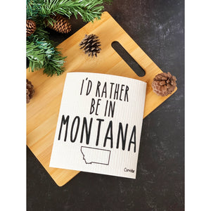Corvidae Swedish Dishcloth: Rather Be In Montana