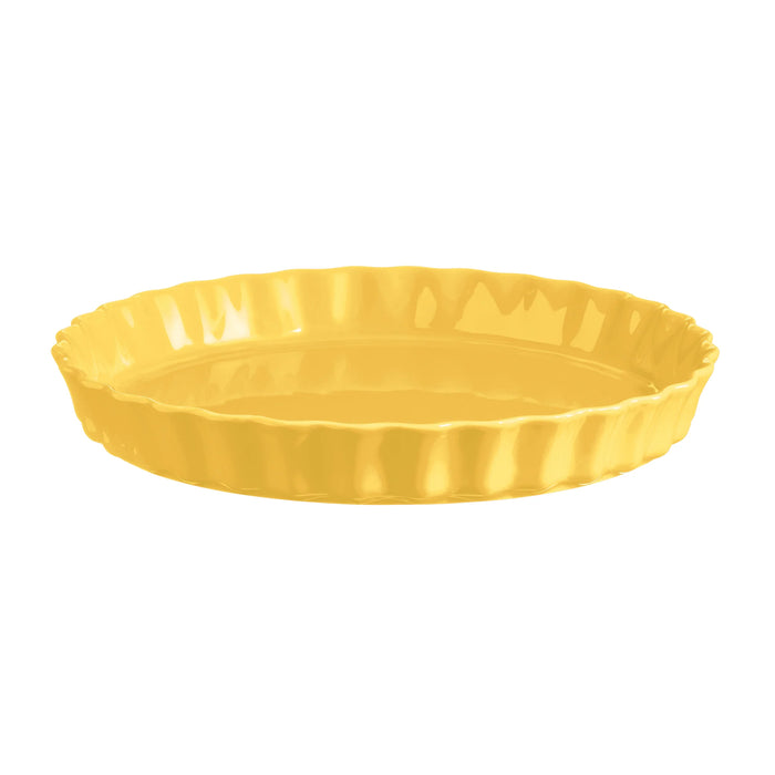 Emile Henry Tart Dish: 12" Round, Shallow, Provence Yellow