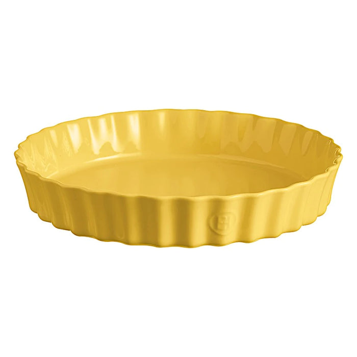 Emile Henry Tart Dish: 12.5" Round, Deep, Provence Yellow