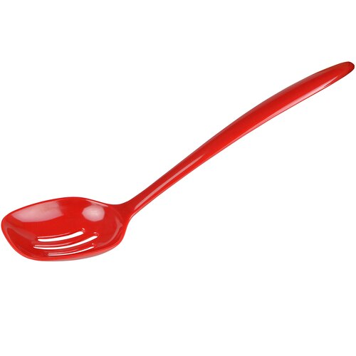 Hutzler Melamine Slotted Spoon (12-inch): Red