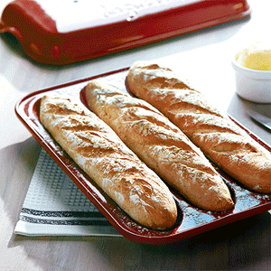 Emile Henry Bread Baker: Baguette, Burgundy