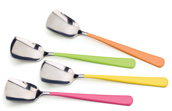 RSVP Ice Cream Spoons: Set of 4, Enameled Handle