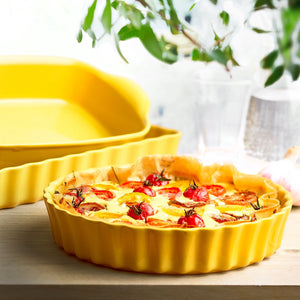 Emile Henry Tart Dish:  9" Round, Deep, Provence Yellow