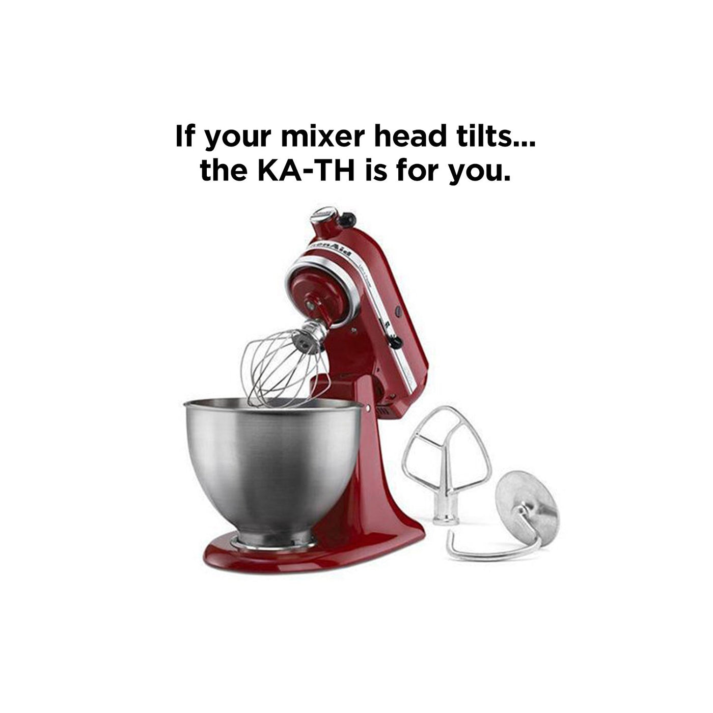 Stainless Steel Mixing Bowl & Dough Hook for KitchenAid 4.5 & 5.0 Quart  Tilt-head Mixers, Dishwasher Safe, Additional Replacement with KitchenAid