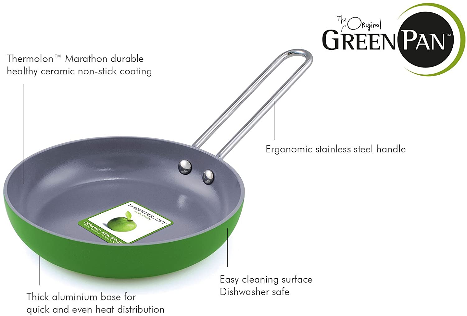 GreenPan Mini Healthy Ceramic Nonstick, 5, Gray