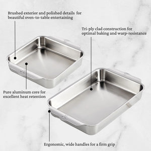 Hestan OvenBond Tri-Ply Rectangular Baking Pan: 9" x 13"