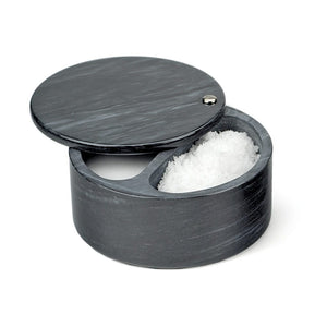 RSVP Swivel Top Marble Salt Box - Black - Zest Billings, LLC