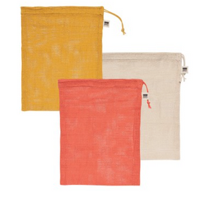 NOW Designs Produce Bags (Set of 3): Le Marche, Coral