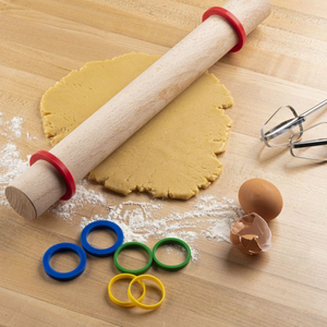 Mrs. Anderson's Baking Silicone Rolling Pin Rings, 8-piece Set