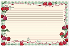 Posies and Such Recipe Cards (4" x 6"): Cherries