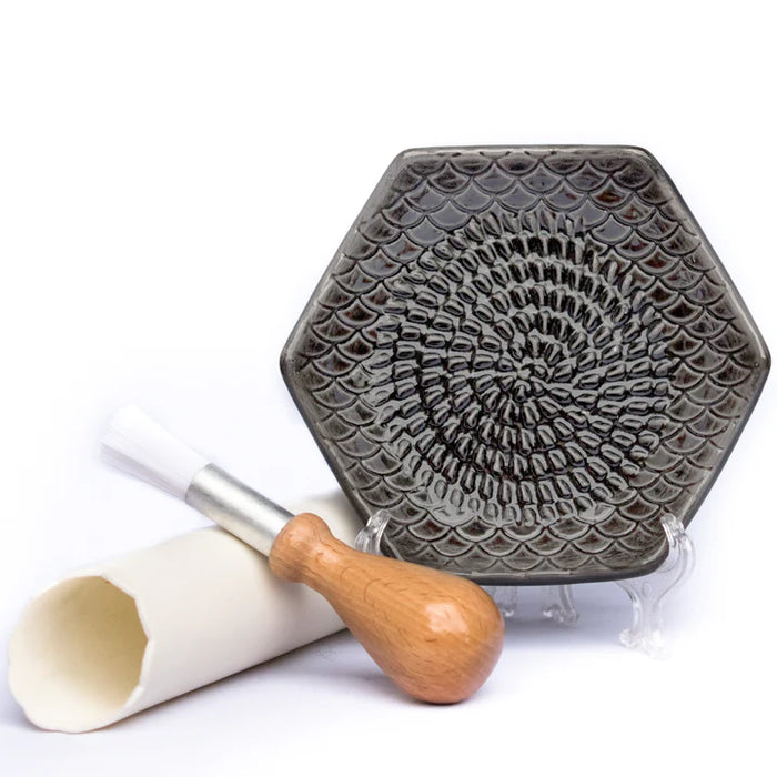 The Grate Plate Ceramic Grater: Charcoal