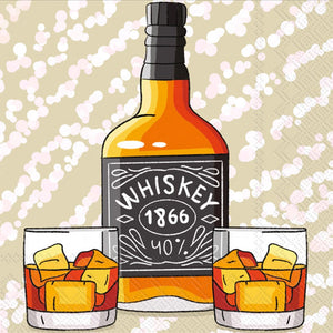 Boston International Cocktail Napkins: Whiskey 1866