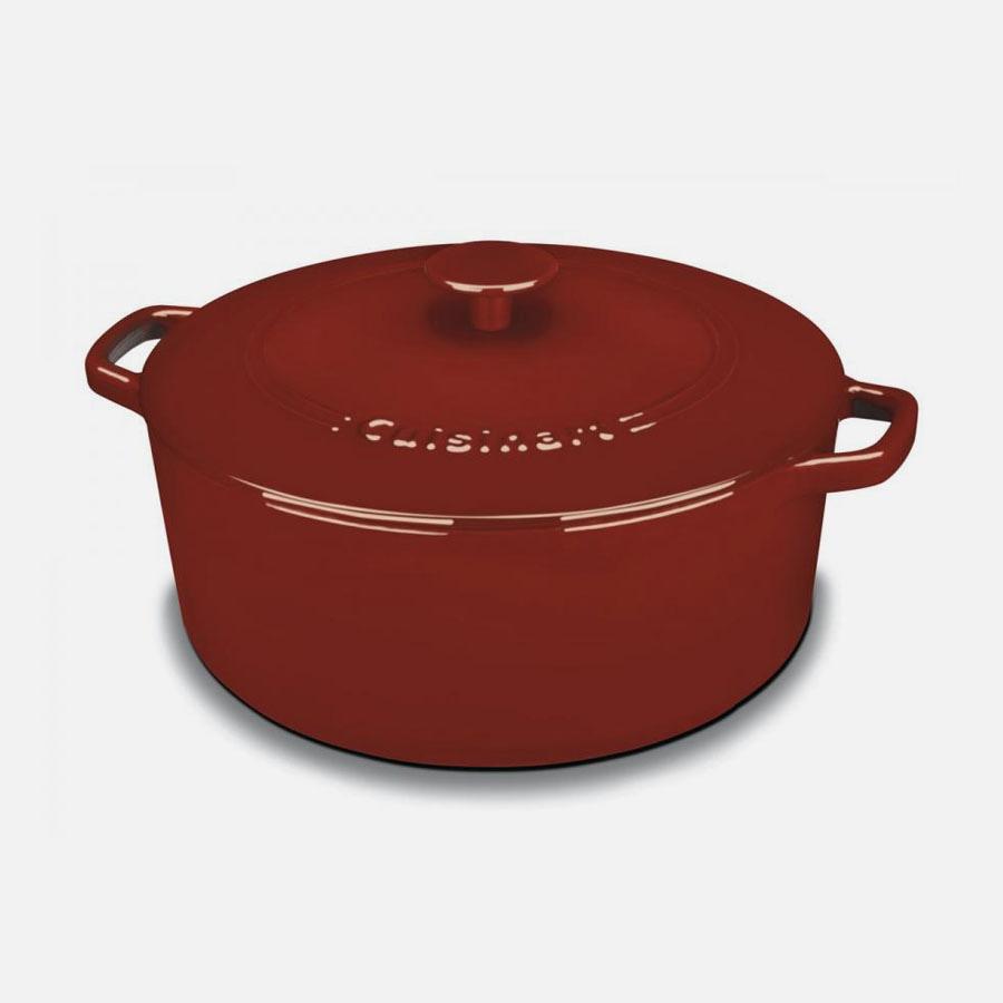 Cuisinart Dutch Oven Roaster Enameled Cast Iron Red 5 QT C1650-25 with Lid