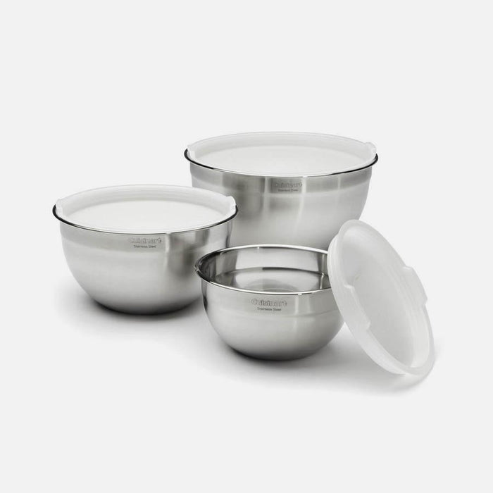 Cuisinart Stainless Steel Mixing Bowls with Lids (Set of 3)