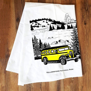 Corvidae Tea Towels: Yellowstone National Park - Zest Billings, LLC