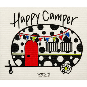 Wet-It! Swedish Dishcloth: Happy Camper