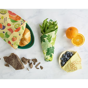 Bee's Wrap: Variety Pack (Set of 7), Fresh Fruit, Forest Floor & Honeycomb